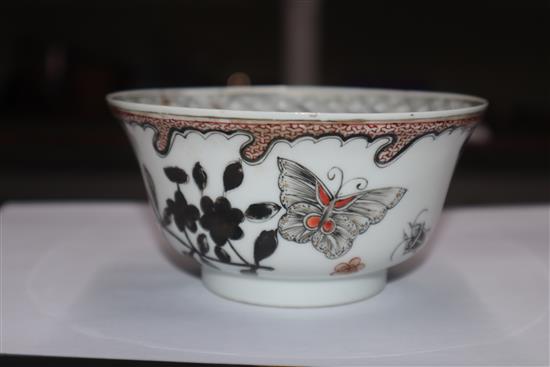 A Chinese rouge-de fer bowl, Yongzheng period height 6cm